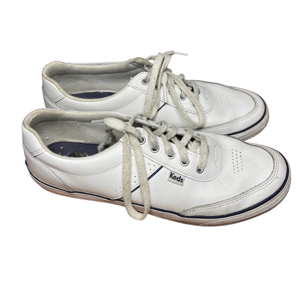 Keds Courty II White Leather Lace-Up Sneakers Women’s Size 10